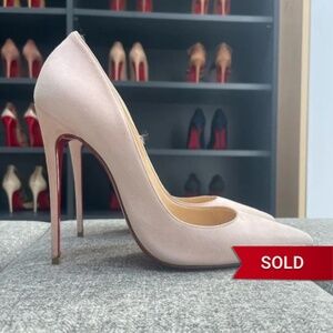 Christian Louboutin So Kate 120mm, Pink Suede, EU38.5 (fits a US7.5 or US8)